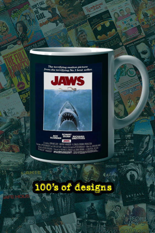 Jaws 11oz Mug | Film Memorabilia Jaws Poster Design | Steven Spielberg Mug