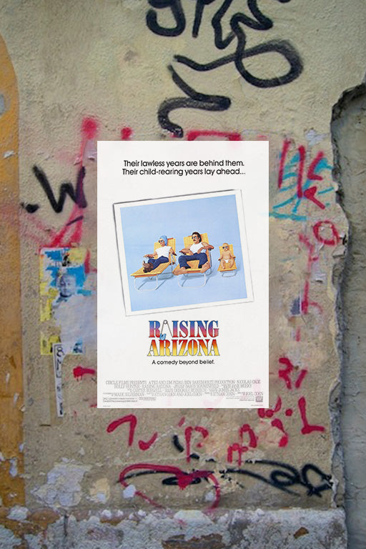 Raising Arizona Nicolas Cage Poster | Coen Brothers Movie Print | Retro Film Wall Art | Glossy Cinema Decor | 80s Cult Classic Artwork | Movie Buff Gift