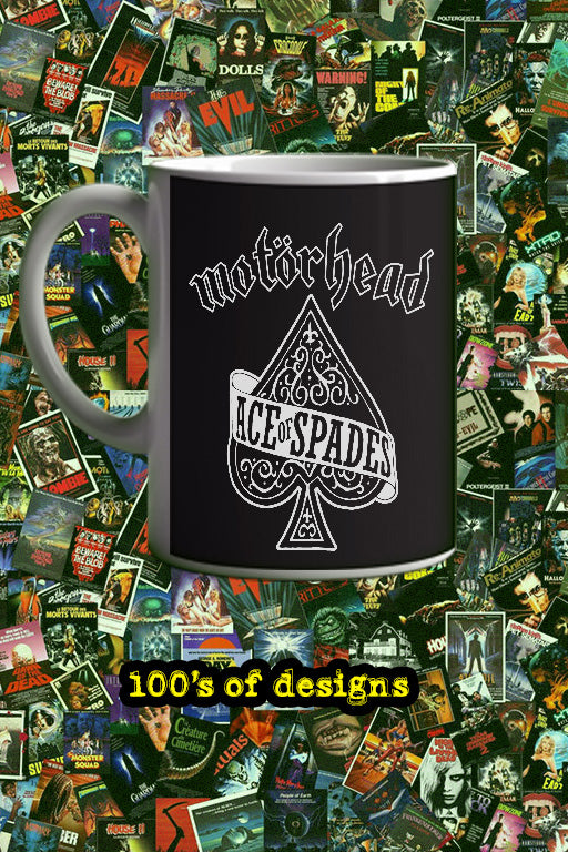 Motorhead Ace Of Spades 11oz Mug | Music Artist Merchandise | Rock Band Ceramic Cup | Gift for Fans of Motorhead | Music Lover Drinkware