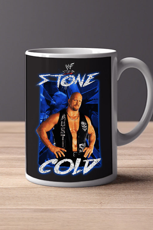 STONE COLD STEVE AUSTIN 11oz Mug | WWE Legend Coffee Cup Merch Earl Hebner Design