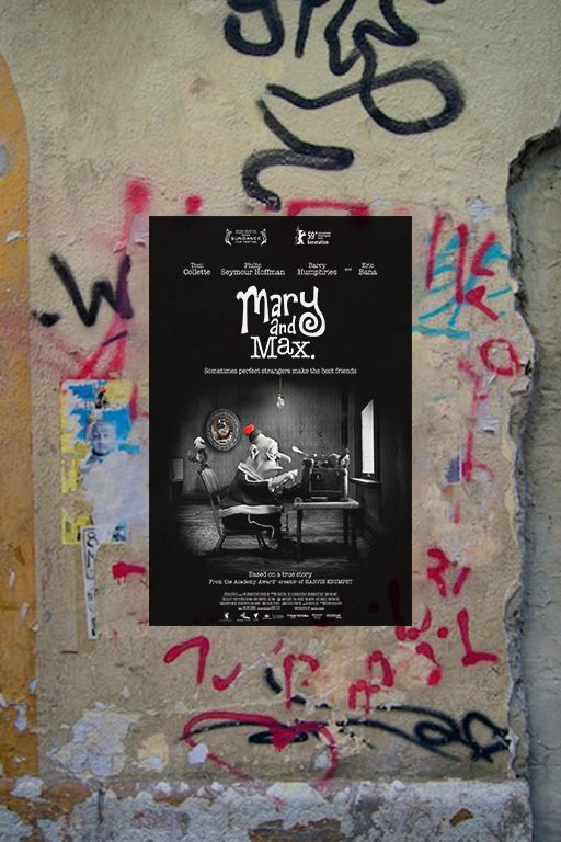 Mary and Max Toni Collette Philip Seymour Hoffman Gloss Poster | Film Art Print | Mary and Max Wall Decor | Animation Movie Poster | Indie Film Memorabilia | Modern Home Decor | Gift for Film Lovers