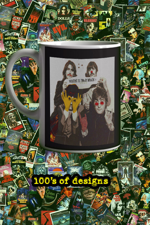 The Beatles Where Is Your Brain 11oz Mug | Music Artist | Retro Design | Coffee Cup