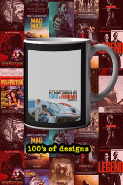 Ford V Ferrari 11oz Mug | Film Poster Design | Lead Actors Matt Damon & Christian Bale