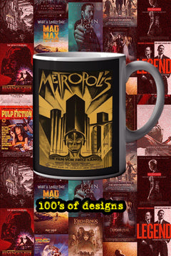 Metropolis 11oz Mug | Film Poster Design | Vintage Metropolis | Sci-Fi Mug | Fritz Lang | Film Classic Merch | Home Movie Theater Decor