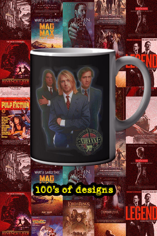 Nirvana 11oz Mug | Music Artist | 90s Grunge | Rock Band | Kurt Cobain | Coffee Cup | Collectible | Vintage Design