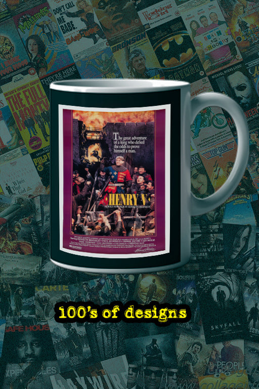 Henry V 11oz Mug | Film Poster Design | Shakespeare | Kenneth Branagh | Movie Lover Gift