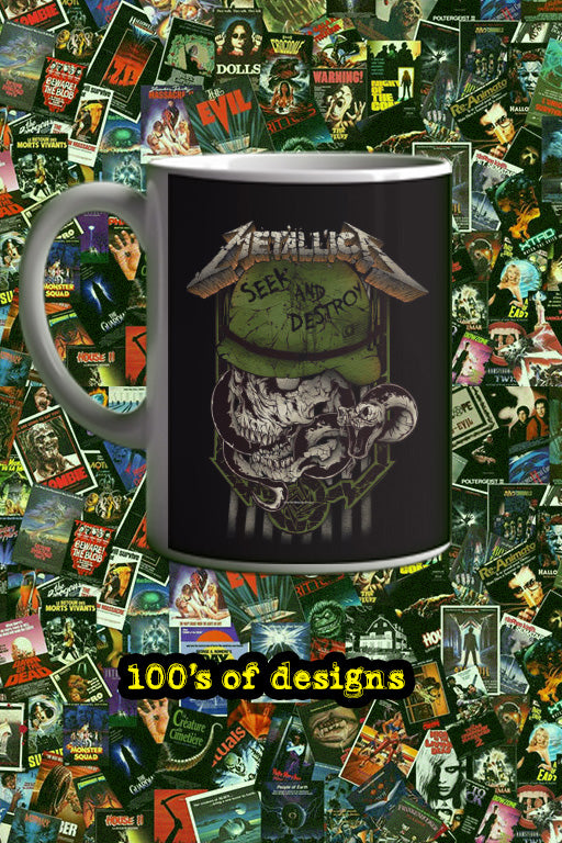 Metallica Seek And Destroy 11oz Mug | Music Artist Merchandise | Metallica Seek And Destroy Design | Rock Music Gift - Shopify Etsy - Metallica Seek And Destroy Mug