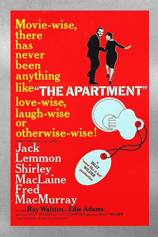 The Apartment Jack Lemmon Shirley MacLaine Poster Print | Film Noir Art | Classic Cinema Memorabilia