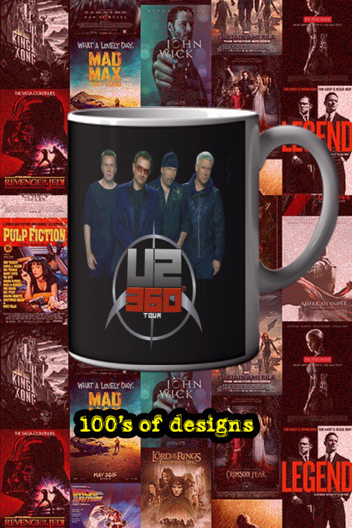 U2 360 Tour 11oz Mug | Music Artist Merchandise | Concert Souvenir | U2 Fan Gift | Music Lover Mug | Rock Band Memorabilia