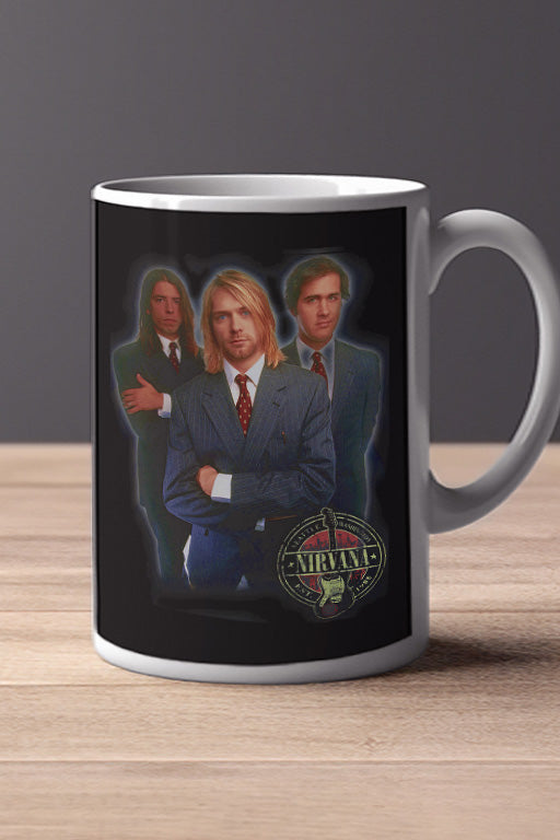 Nirvana 11oz Mug | Music Artist | 90s Grunge | Rock Band | Kurt Cobain | Coffee Cup | Collectible | Vintage Design