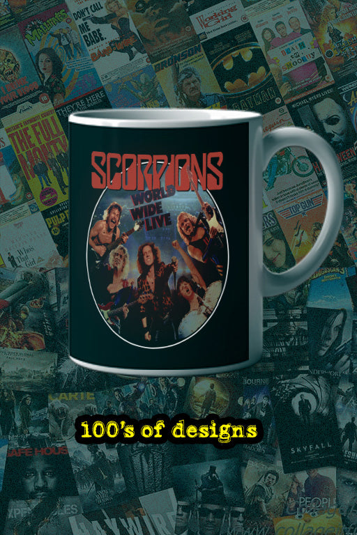 Scorpions World Wide Live 11oz Mug | Music Artist Tribute | Rock Band Design | Collector's Item