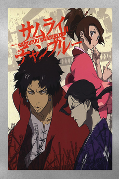 Samurai Champloo Poster - Mugen & Jin | TV Show Fan Art Print | Hip Hop Samurai Design