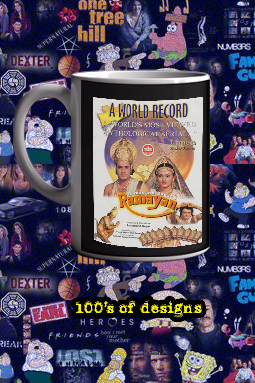 Ramayan 11oz Mug featuring Arun Govil | Sita & Rama Poster Design