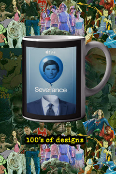 severance 11oz Mug - Adam Scott | Britt Lower | Stylish TV Show Poster Design | Gift for TV Buffs | Unique Severance Merch