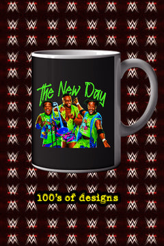 THE NEW DAY 11oz Mug featuring Kofi Kingston | Big E | Xavier Woods WWE Wrestling Merch