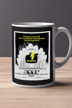 Network 11oz Mug | Film | Poster Design | Classic Movie | Lead Actor Name