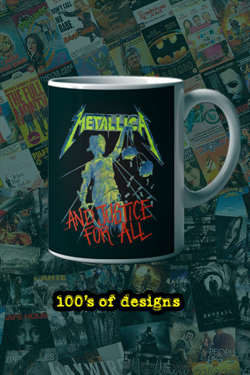 Metallica And Justice For All 11oz Mug | Music Artist Design | Metallica Fans | Coffee Cup | Band Merch | Rock Music | Gift Idea