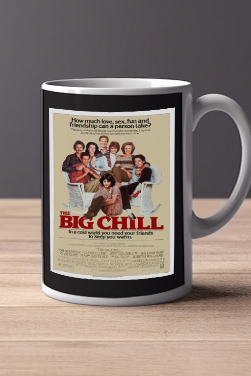 The Big Chill 11oz Mug featuring Kevin Kline | Film Poster Design for Etsy & Shopify | Retro Movie Memorabilia