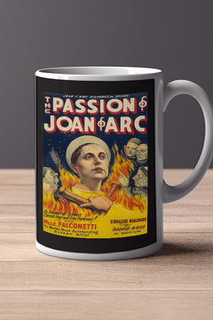 The Passion of Joan of Arc 11oz Mug | Film Memorabilia | Joan of Arc Design | Lead Actor's Name