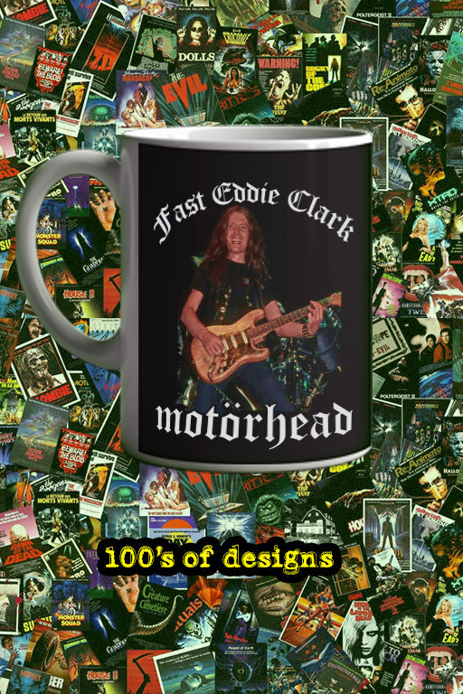 Motorhead Fast Eddie Clarke 11oz Mug | Music Artist Gift | Rock Band Merchandise | Unique Musician Present | Heavy Metal Fan Cup | Guitarist Tribute