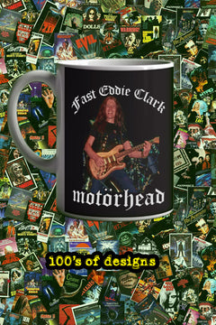 Motorhead Fast Eddie Clarke 11oz Mug | Music Artist Gift | Rock Band Merchandise | Unique Musician Present | Heavy Metal Fan Cup | Guitarist Tribute