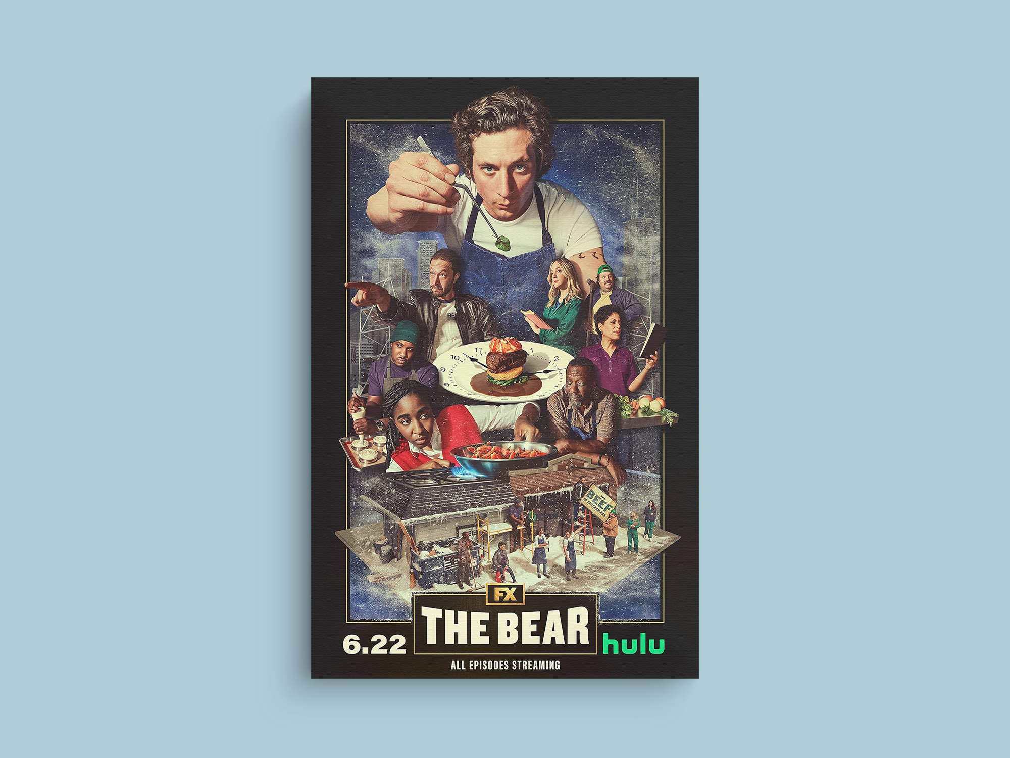 The Bear Canvas Print | Lead Actor's Name | TV Show Design | Wall Art Decoration | Home Decor | Fan Art Print