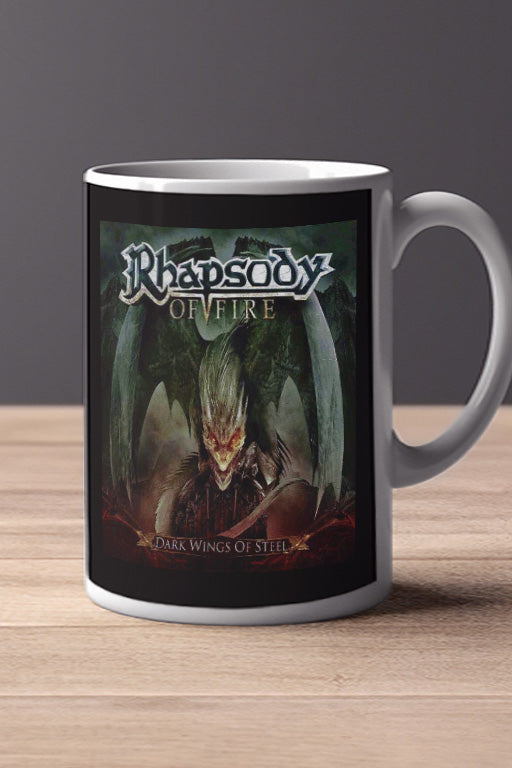 Rhapsody Of Fire Dark Wings of Steel 11oz Mug | Music Artist Design | Band Merch | Metal Music | Gift for Fans | Unique Music Mug