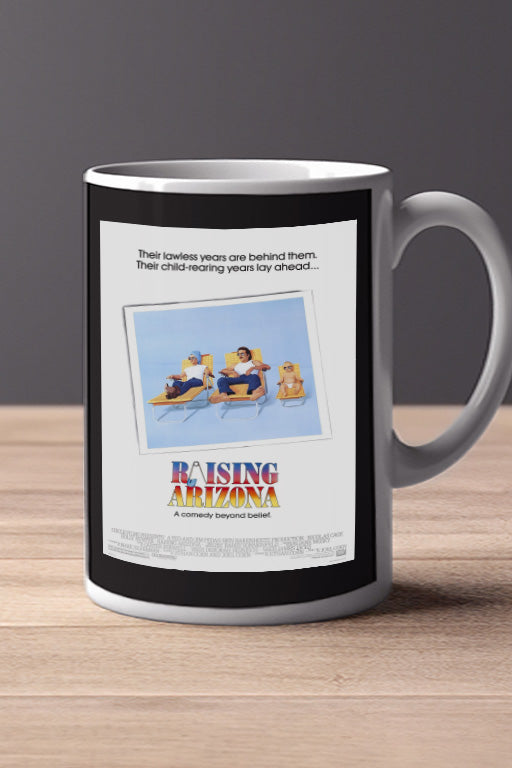 Raising Arizona 11oz Mug Nicolas Cage Holly Hunter Comedy Movie Film Poster #Film #Comedy #Mug #RaisingArizona