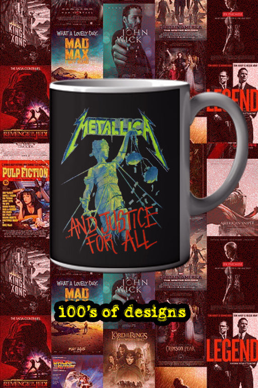 Metallica And Justice For All 11oz Mug | Music Artist Design | Metallica Fans | Coffee Cup | Band Merch | Rock Music | Gift Idea