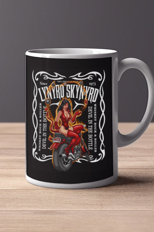Lynyrd Skynyrd Devil In The Bottle 11oz Mug | Music Artist Design | Rock Band Merchandise | Gift for Fans