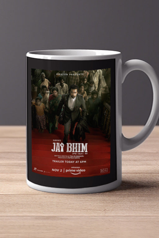 Jay Bhim 11oz Mug Featuring Suriya | Film Inspired Design | Coffee Cup with Jay Bhim Poster Art | Unique Gift for Movie Fans