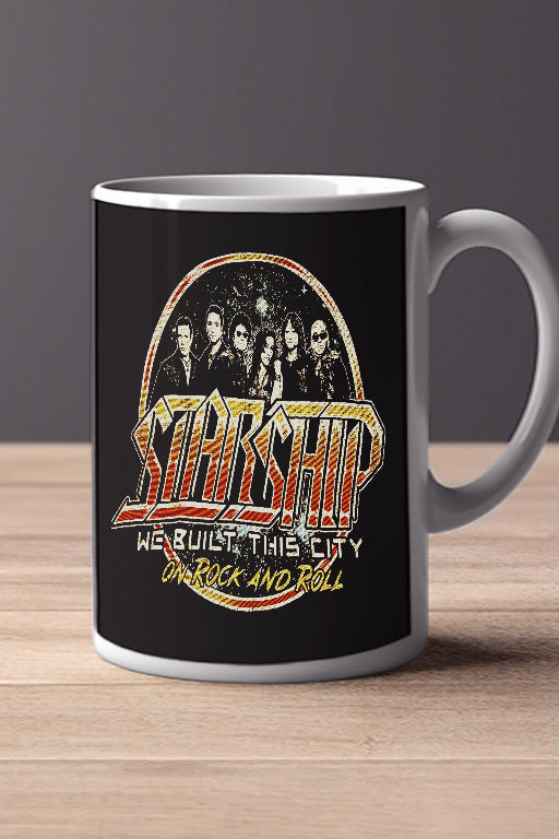 Starship We Built This City | Music Artist Design 11oz Mug | Fun Musician Mug | Unique Band Merch | Groovy Music Lover Gift