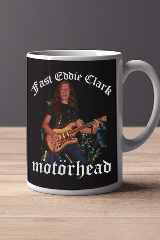 Motorhead Fast Eddie Clarke 11oz Mug | Music Artist Gift | Rock Band Merchandise | Unique Musician Present | Heavy Metal Fan Cup | Guitarist Tribute