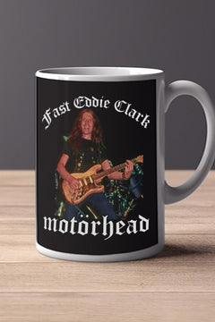 Motorhead Fast Eddie Clarke 11oz Mug | Music Artist Gift | Rock Band Merchandise | Unique Musician Present | Heavy Metal Fan Cup | Guitarist Tribute