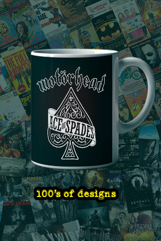 Motorhead Ace Of Spades 11oz Mug | Music Artist Merchandise | Rock Band Ceramic Cup | Gift for Fans of Motorhead | Music Lover Drinkware
