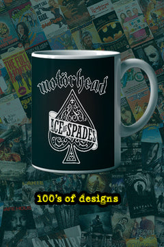 Motorhead Ace Of Spades 11oz Mug | Music Artist Merchandise | Rock Band Ceramic Cup | Gift for Fans of Motorhead | Music Lover Drinkware