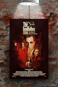 The Godfather Part 3 Al Pacino | Movie Poster Print | Gloss Wall Art | Film Memorabilia | Classic Cinema Decor | Michael Corleone Artwork | Godfather Trilogy Gift