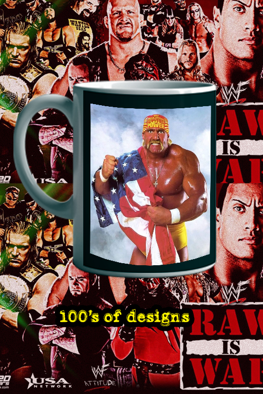 Real American Hulk Hogan Mug 11 oz Mug | 80s Wrestling Icon | Patriotic WWF Tribute Cup