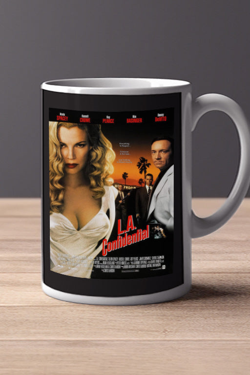 L.A Confidential 11oz Mug Kevin Spacey Kim Basinger Crime Thriller Classic Film Poster Noir | Movie Lover Gift Barware Art Deco Display Home Decor