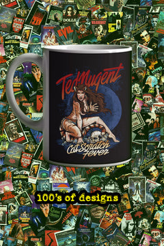 Ted Nugent Cat Scratch Fever 11oz Mug | Music Artist | Guitarist | Rock Music | Cat Design