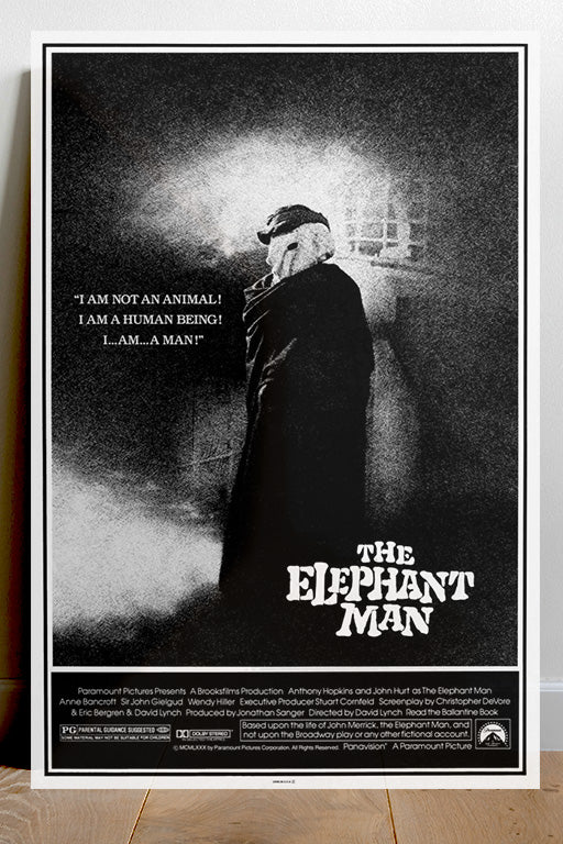 The Elephant Man John Hurt Glossy Movie Poster | Classic Film Wall Art | David Lynch Cinema Decor | Retro Hollywood Print | Collector’s Edition Artwork | Cinephile Gift