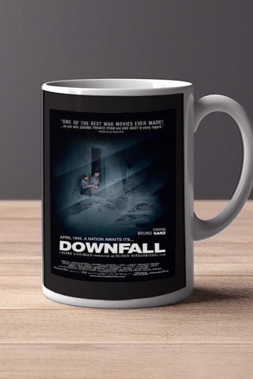 Downfall 11oz Mug | Film Merchandise | Movie Poster Design | Actor's Name