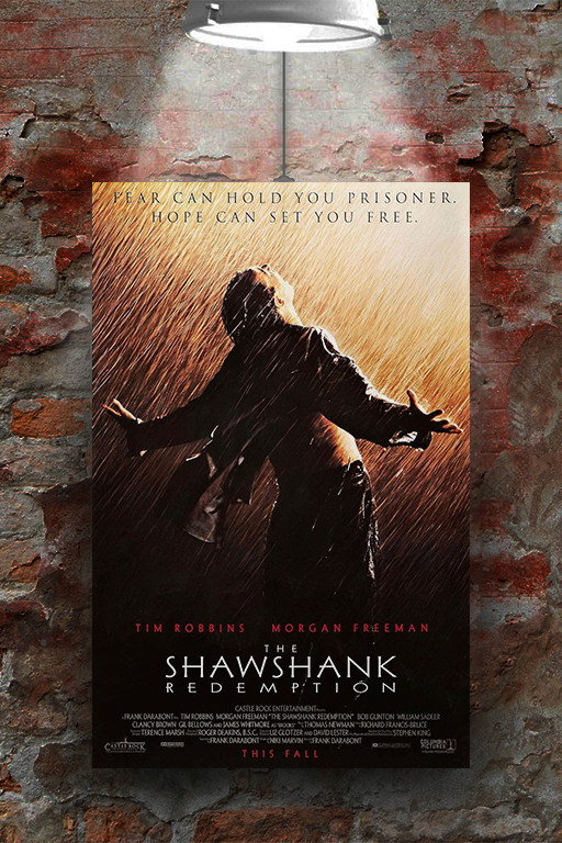 The Shawshank Redemption Tim Robbins Gloss Poster | Classic Film Wall Art | Movie Memorabilia | Iconic Movie Poster Design