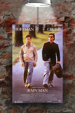 Rain Man Dustin Hoffman Tom Cruise | Movie Poster | Film Wall Art | 80s Cinema Print | Glossy Film Decor | Retro Movie Memorabilia | Classic Hollywood Artwork