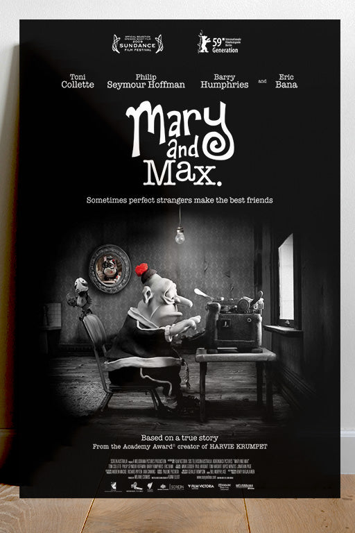 Mary and Max Toni Collette Philip Seymour Hoffman Gloss Poster | Film Art Print | Mary and Max Wall Decor | Animation Movie Poster | Indie Film Memorabilia | Modern Home Decor | Gift for Film Lovers