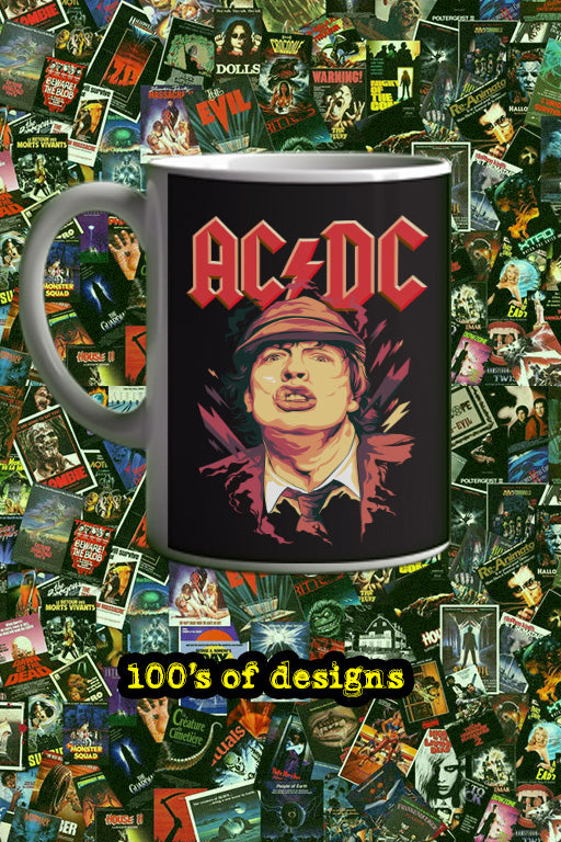 ACDC Angus 11oz Mug | Rock Music | Band Fan | Guitarist Portrait | Musician Coffee Cup