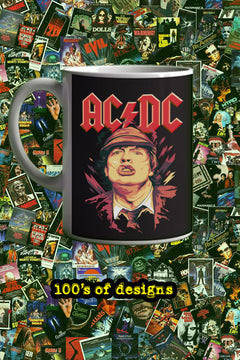 ACDC Angus 11oz Mug | Rock Music | Band Fan | Guitarist Portrait | Musician Coffee Cup