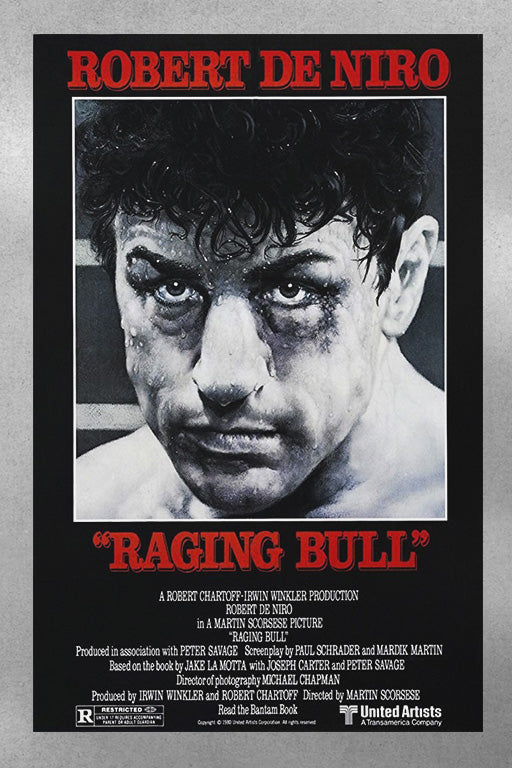 Raging Bull Robert De Niro | Boxing Movie Poster | Classic Film Art Print | Glossy Wall Decor | Scorsese Cinema Artwork | Retro Sports Poster