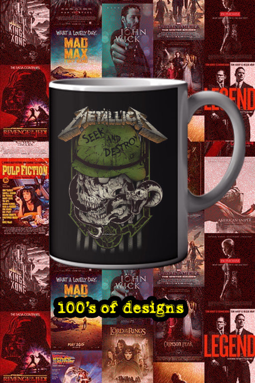 Metallica Seek And Destroy 11oz Mug | Music Artist Merchandise | Metallica Seek And Destroy Design | Rock Music Gift - Shopify Etsy - Metallica Seek And Destroy Mug