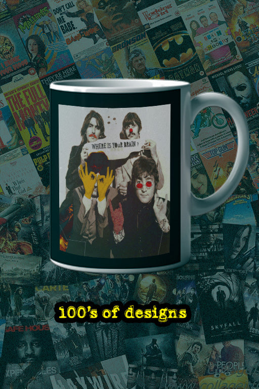 The Beatles Where Is Your Brain 11oz Mug | Music Artist | Retro Design | Coffee Cup